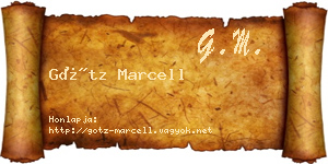 Götz Marcell névjegykártya